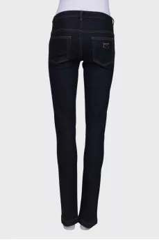 Navy blue straight fit jeans