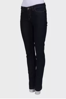Navy blue straight fit jeans