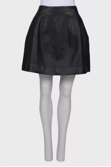 Black leather skirt