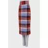 Woven midi skirt