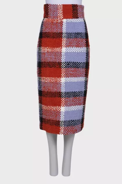 Woven midi skirt