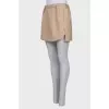 Beige skirt with elasticated waist