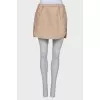 Beige skirt with elasticated waist