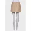 Beige skirt with elasticated waist