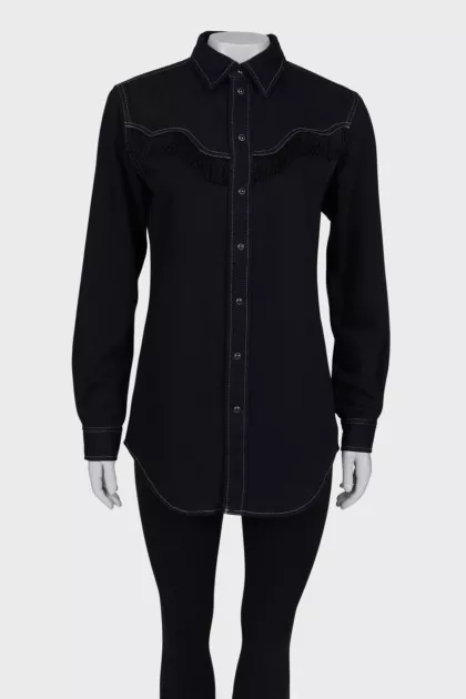 Black fringed shirt
