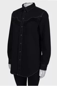 Black fringed shirt