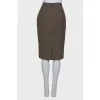 Vintage wool straight skirt