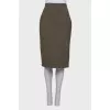 Vintage wool straight skirt