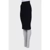 Tweed straight skirt