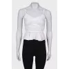 Silk top with lace