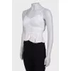 Silk top with lace