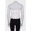Silk top with lace