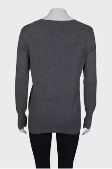Gray jumper with appliquе