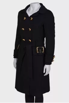 Black сoat double-breasted fit