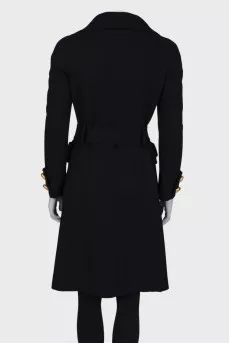 Black сoat double-breasted fit