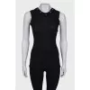 Black sleeveless top