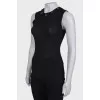 Black sleeveless top