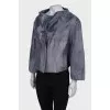 Natural fur jacket with press-stud closure 
