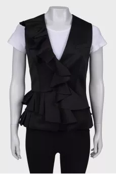 Classic vest with ruffles