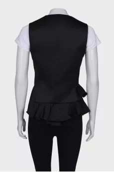Classic vest with ruffles