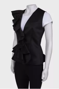 Classic vest with ruffles