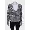 Houndstooth print cardigan