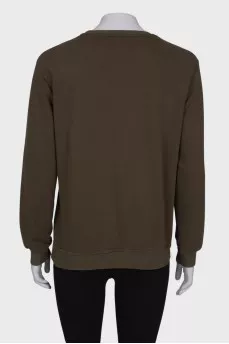 Dark green sweatshirt with brand logo