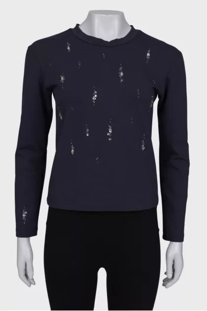 Jumper with beaded embroidery