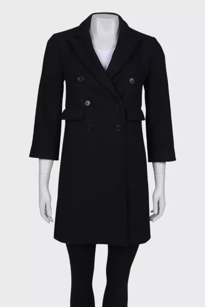 Black wool coat