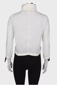 Anorak with fringed collar