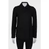 Double-breasted wool coat