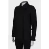 Double-breasted wool coat