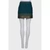 Turquoise skirt with beads