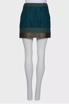 Turquoise skirt with beads
