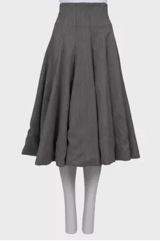 High waisted wool skirt