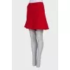 Wool Red Short Skirt