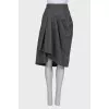 Gray wrap skirt