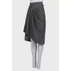 Gray wrap skirt