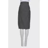 Gray wrap skirt