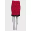 Mixed color skirt with print