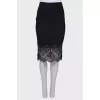 Openwork black skirt