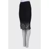 Openwork black skirt