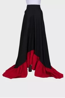 Vintage maxi skirt with ruffles