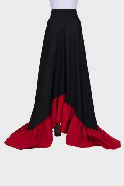 Vintage maxi skirt with ruffles