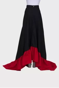 Vintage maxi skirt with ruffles
