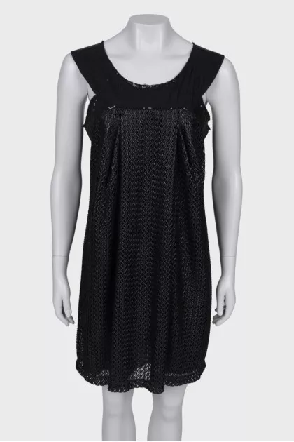 Black mesh dress