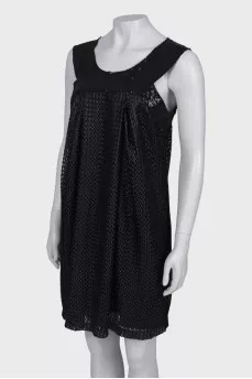 Black mesh dress