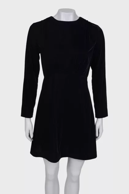 Velor black dress