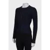 Black jumper with textile pattern