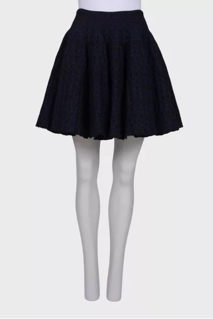 Black skirt with textile pattern